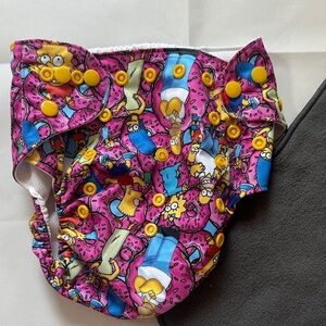 Simpsons Shits & Giggles NEW Diaper Cover and Insert